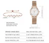 ساعات المعصم IBSO Rose Gold Women's Watch Watch Set Hours Hours Crystal Bracelets Hecrons Bangle