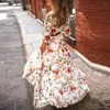 Повседневные платья с цветочным принтом и короткими рукавами, полуженское праздничное платье макси в стиле бохо, торжественное вечернее платье Para Mujer