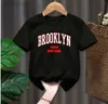 Tシャツブルックリン1898ニューヨークかわいい男の子の女の子Tシャツ子供用服ベイビーレッドハラジュクTシャツTOPS LDD240314