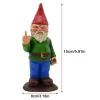 Skulpturer Naughty Garden Gnome Funny Malfing Trädgård GNOME Ornamente Get Away Lawn Gnome Staty för trädgårdsdekoration liten staty