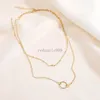 Layered Circle Pendant Necklace Gold Plated Dainty Choker Necklaces Layering Multilayer Fashion Trendy Simple Silver Jewelry for Women Girls Gift