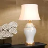 Table Lamps European Modern Chinese Classical El Living Room Bedside Ceramic Porcelain Lamp Glazed