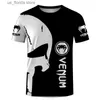 Men's T-Shirts Mens T-shirt 3D Print Outdoor Fitness Sports Top Casual O-neck Short Slve Quick Drying T-shirt Summer Trendy Clothing Y240314