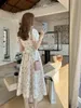 Повседневные платья женские с коротким рукавом с цветочным шнурком милые темпераментные женские винтажные милые корейские платья с высокой талией Vestido Y2k