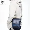 Bullcaptain Man Messenger Bag Men Preside Counter Leather Business Crossbody Congual Park Class Park Handbag 240311