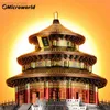 الألغاز ثلاثية الأبعاد Microworld 3D Metal Styling Games Games Heaven Temple Buildings Model Kits Laser Cutting Jigsaw Toys Higds for البالغين 240314