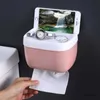 Tissue Boxes Napkins NEW Wall Mount Tissue Holder for Bathroom Storage Box Punch-Free Home Supplies Phone Rack Case Toilet Paper Holder Waterproof