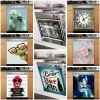 Stickers 3D Retro Beer Dishwasher Refrigerator Internal Pattern Freeze Sticker Art Fridge Full Door Cover Wallpaper Kitchen Wall Stickers