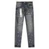 Brand Purple Jeans For Spring And Autumn Thin Stretch Casual New Men's Slim Fit Small Foot Long Pants Jeans