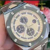 AP Gentlemen Watch Montre en titane Royal Oak Offshore Precision Steel 44 mm automatique mécanique pour homme Rouge