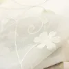 Cortinas bordadas florais brancas de tule, cortinas para sala de estar, voile europeu, cortinas transparentes para quarto, cozinha
