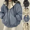 Jaquetas femininas inverno mulheres engrossar quente casaco com capuz oversized dupla face algodão zip up jaqueta moda casual solto wear