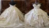 2018 Organza Quinceanera Sukienki Sweetheart Slevele Bez rękawów w górę podłogę długość sukni balowej sukienki Słodkie sukienki Quinceanera 3779412