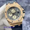 AP Sports Watch Casual Watch Royal Oak Offshore Series 26470OR Grey Ruthenium Face Date Timer 42mm 18K Rose Gold Material Full Set Warranty Card