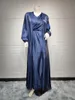 民族衣類イスラム教徒ラマダンEid Modest Shilly Silk Dress Dubai Turkish Kaftan Fashion Imono Abaya Kuwaiti Morocccan Robe MQ056