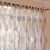 Tende Tenda in tulle stampato per soggiorno Trattamento di finestra Tenda in voile trasparente giapponese per camera da letto Cucina Tende drappeggio Pannello finito