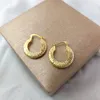 French Lava Hollowed Out Plain Ring Earrings For Women's Light Luxury Palace Vintage High-End Banquet Charm Accessories Trendy