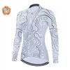 Racing Jackets Winter Salexo Long Sleeve Cycling Jersey Women Thermal Fleece Top MTB Bike Clothing Wear Bicycle Clothes Maillot Ropa