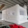 Toptan Full PVC Beyaz Boksülleme Evi Jumper Düğün Şişme Bouncle Slayt Bouncy Castle Air Fedal Combo Çocuklar İçin Atlama Yetişkinler Blower Free Gemi Dahil