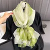 Halsdukar 2024 Fashion Soft Stoles Women Summer Hijab Scarf Luxury Print Sunscreen Shawl Wraps Bandana Ladies Head