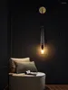 Wall Lamp All Copper Post-modern Light Luxury Crystal Restaurant Bar Chandelier Living Room Background Bedside