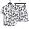Designer Suit Sanya Tourism Set Summer Short Sleeved Mens Shirts Beach Vacation Leisure Loose Shorts Fashion Pum0