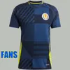 Euro 24 Skottlands fotbollsskjorta 150 -årsjubileum Soccer Jersey Blue 2024 2025 Fotbollskjorta 24 25 uniformer män barn set uniform