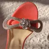 mach klackar lyxdesigner klänningskor 9 cm dubbel kristall båge sandal mode pump satin strass kvällsko stilett sandaler kvinnor med ankel rem bröllop