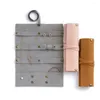 Storage Bags Travel Jewelry Organizer Bag Portable Faux Leather Roll For Of Rings Necklaces