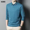 Kubro Autumn Brand Brand Embroidered Polo Shirt Men Fashion高品質長袖