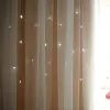 カーテンカラフルな二重層星カーテンプリンセスロマンチックな窓くぼみ星の女の子の装飾ベッドルームブラックアウトカーテン