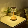 Tafellampen oplaadbare sfeer Nachtlicht USB Crystal Projector Bureau Lamp LED Room Nights voor Home Kerstmisdecoratie