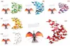 12 unids 3D Mariposa Etiqueta de La Pared PVC Simulación Estereoscópica Mariposa Mural Etiqueta Imán de Nevera Arte Calcomanía Kid Room Home Decor1370367