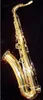 Japon T-902 Bb Tenor Saxophone de haute qualité en laiton plaqué or B Instrument de musique plat avec étui, embout