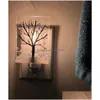 Night Lights Winter Tree Fused Glass Light Bringing The Outdoors In Bedroom Bathroom Hallway Nature Inspired Plug Accent Drop Delive Dhez3