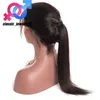 Silkeslen Straight spets framkong Brasiliansk jungfrulig mänsklig hår 4x4 5x5 6x6 7x7 13x4 13x6 360 Full spets peruker för kvinnor naturlig färg