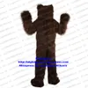 Maskot kostümleri uzun kürk kahverengi boz ayı ursus arctos maskot kostüm karikatür karakter butik mevcut sevgi ifadesi zx593
