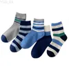 Kindersocken 5 Paar Kinder Baumwollsocken Jungen Mädchen Qualität Atmungsaktive Socken Modedesign Studenten Schulsocken YQ240314