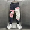 Jeans da uomo Uomo Harajuku Hip Hop Streetwear Designer Brand Harem Pantaloni Outdoor Casual Splice Pantaloni Moda Abbigliamento maschile