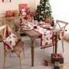 Luxury Christmas Red Thicken Jacquard Hat Tassel Table Runner For Home Dining Bohemian Party Decoration 240307