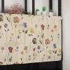 Curtains Retro Floral Wildflowers Kitchen Window Curtains Home Decoration Short Curtain for Living Room Bedroom Small Drapes Cortinas