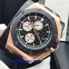 AP Modern Watch Fashion Watch Royal Oak Offshore Series 26401RO Rose Gold Cerâmica Mens Moda Lazer Esportes Voltar Relógio Mecânico Transparente