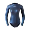 Wetsuits Drysuits Homens Swimwear LEOHEX Manga Longa Guarda Mulheres Maiô Zíper Surf Snorkeling Terno Banho UV Proteger Bodysuit Terno de Mergulho 230612