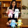Plush Light - Up Toys 30cm Luminous P LED COLORF متوهجة TEDDY BEAN محشو بالحيوانات دمية الأطفال هدية عيد الميلاد للأطفال DROND DE OTNGL