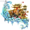 3D -pussel Bild Kingdom Building Models 3D Metal Nano Puzzle Översvämningen av Jinshan Temple Model Kits DIY 3D Laser Cutting Jigsaw Toys 240314