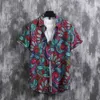 Strandblomma kortärmad skjorta för pojkar cool och stilig dressing set trendig varumärke hawaii strand semester stil casual tvådelar