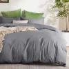 Set 2/3pc Duvet Cover Bedding Set,Solid Color For Queen Size Bed Comforter Quilt Cover Arranged Microfiber Bedding Linen Sheets Sets Sheer Curtains