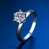 Designer Ring Gold Silver New 10 Mosan Diamond Tiffay Six Claw Womens S Sier Plated Platinum 2 3 Couple