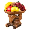 Plateau à fruits en bois massif, assiettes au détail, assiette supérieure en éléphant sculpté à la main, asie du sud-est, décoration créative de la maison, bol de Table basse