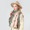 dubbelsidig halsduk Kvinnor Mrs Winter Warm Cashmere Shawl Scarf Animal Bee Printing Soft Thin Filt Filte Presents181e